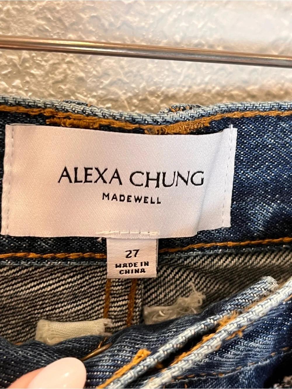 Alexa Chung for Madewell High-Rise Straight Jean in Allendale Wash size 27